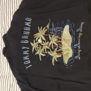 Tommy Bahama Mens Short Sleeve Shirt, 100% Silk, Black, XL